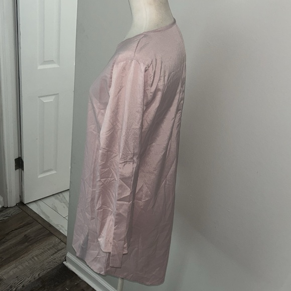 COS Asymmetric Drape Pink Knee Length Cotton Top Blouse - Picture 2 of 5